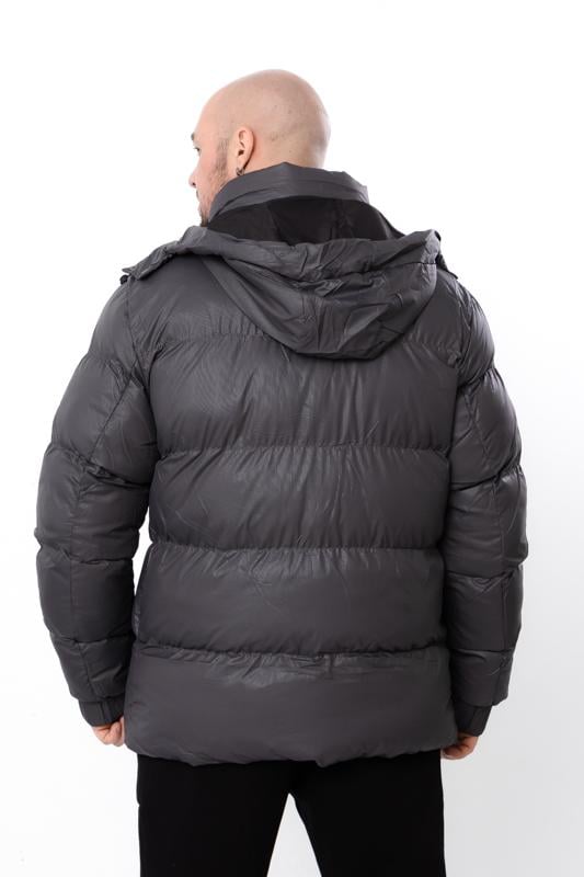 Куртка зимова стьобана чоловіча однотонна з відстібним капюшоном Носи Своє р. 50 Графітовий (16240) - фото 9 Куртка зимова стьобана чоловіча однотонна з відстібним капюшоном Носи Своє р. 50 Графітовий (16240) - фото 9