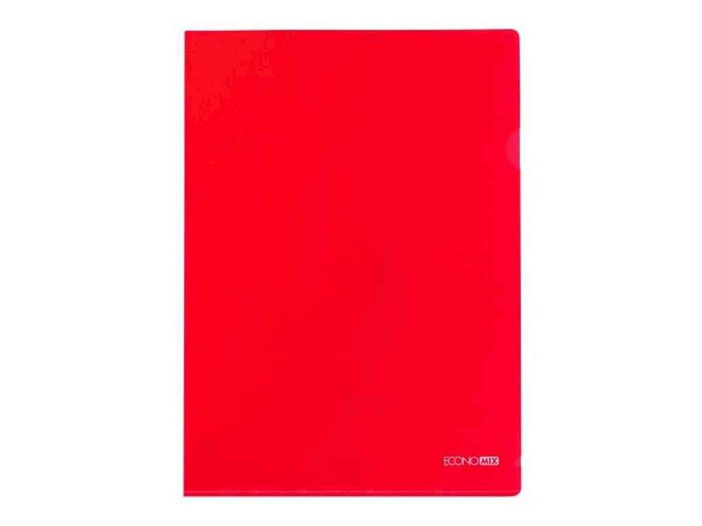Папка-уголок Economix А4 180 мкм фактура глянцевая Красный (E31153-03)