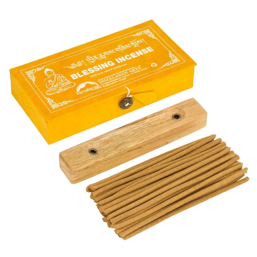Благовония Тибетские Премиальные Благословение с деревянной подставкой 17х8,5х3 см (27889)