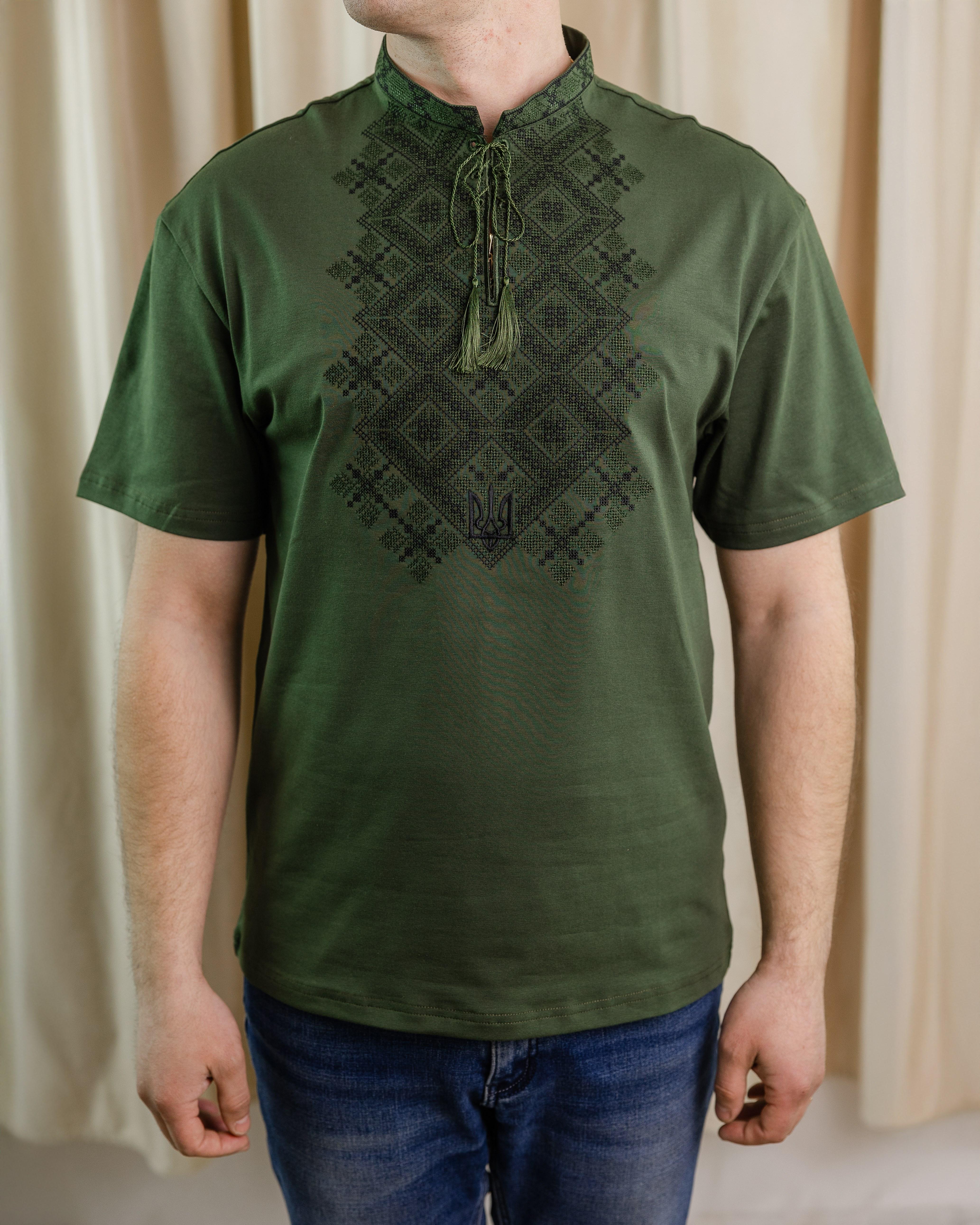 Футболка-вишиванка чоловіча XRmaster Стихія S Хакі (0002420)