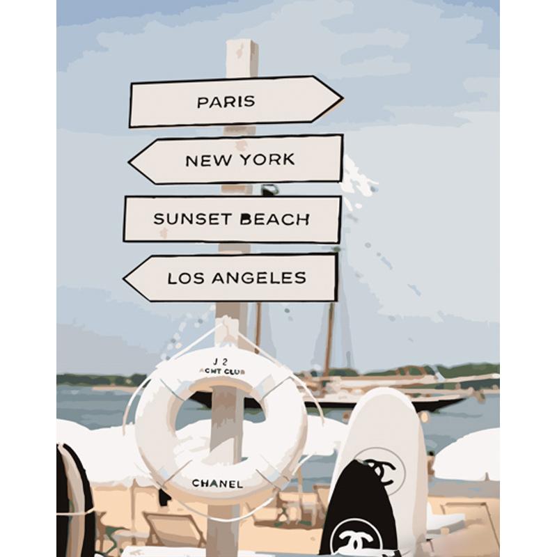 Картина по номерам Strateg Премиум Направления отдыха 40x50 см (GS823)