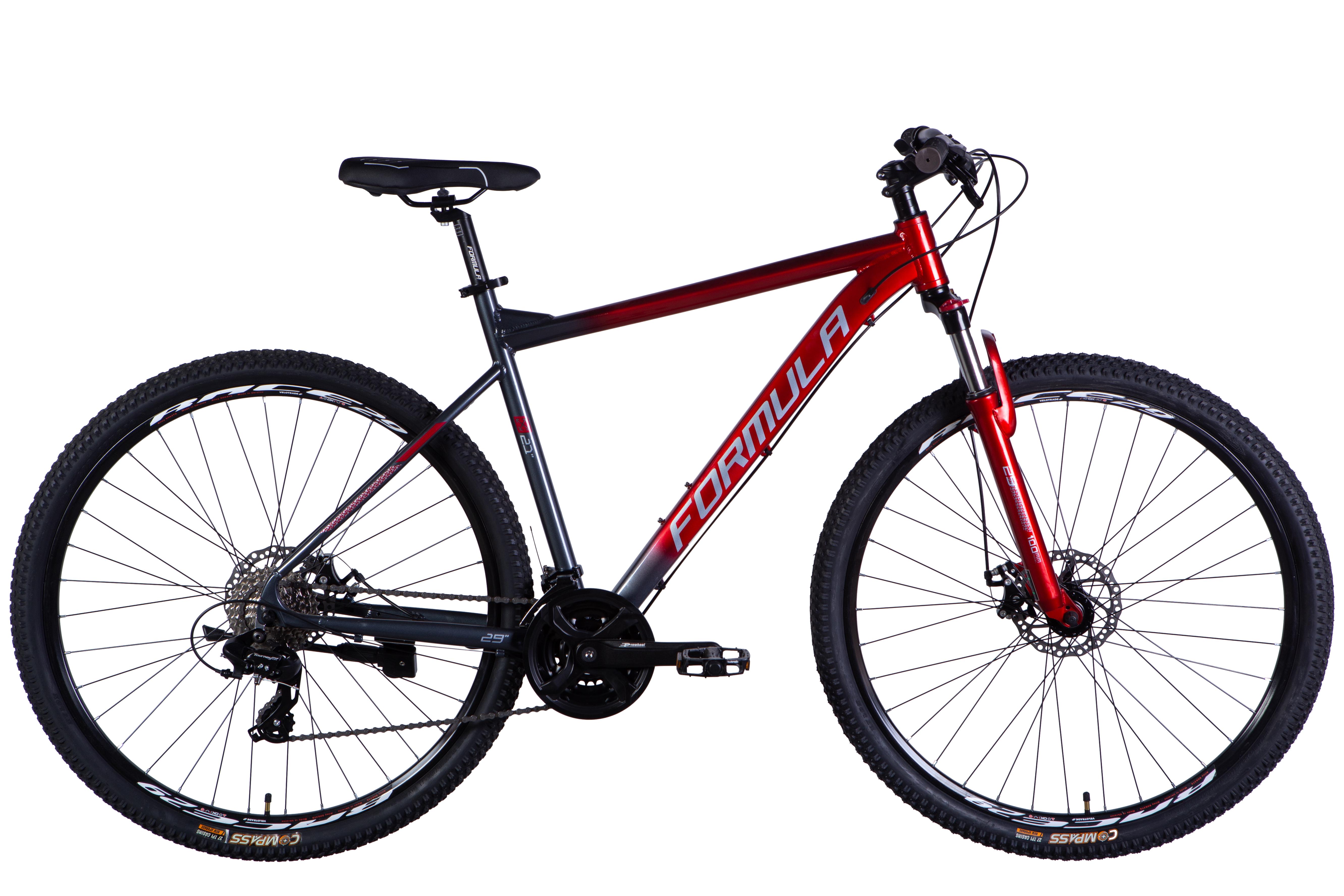 Велосипед Formula 2025 F-1 DD CS AL 29" рама 21" Красно-серебристый (OPS-FR-29-355)