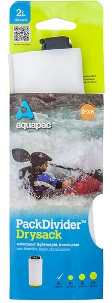 Гермомешок водонепроницаемый AQUAPAC 002 PackDivider Drysack 2 л Бело-желтый - фото 4