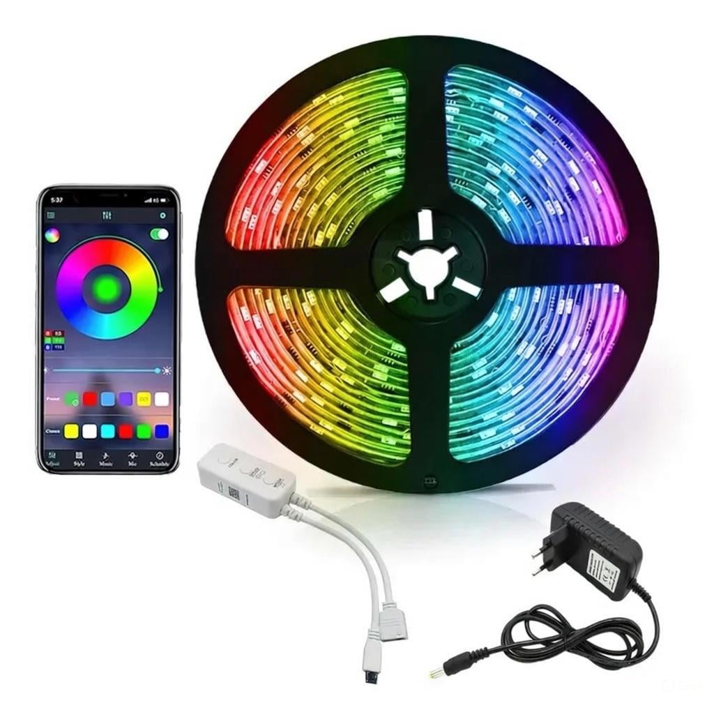 Светодиодная лента Kayfovo LLB-3 RGB для дома с пультом с блютузом 3 м (29344)