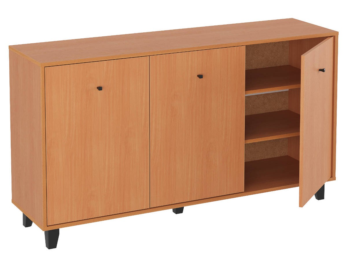 Комод с дверками Компанит Комод 30 148х40х82 см Бук (15349)