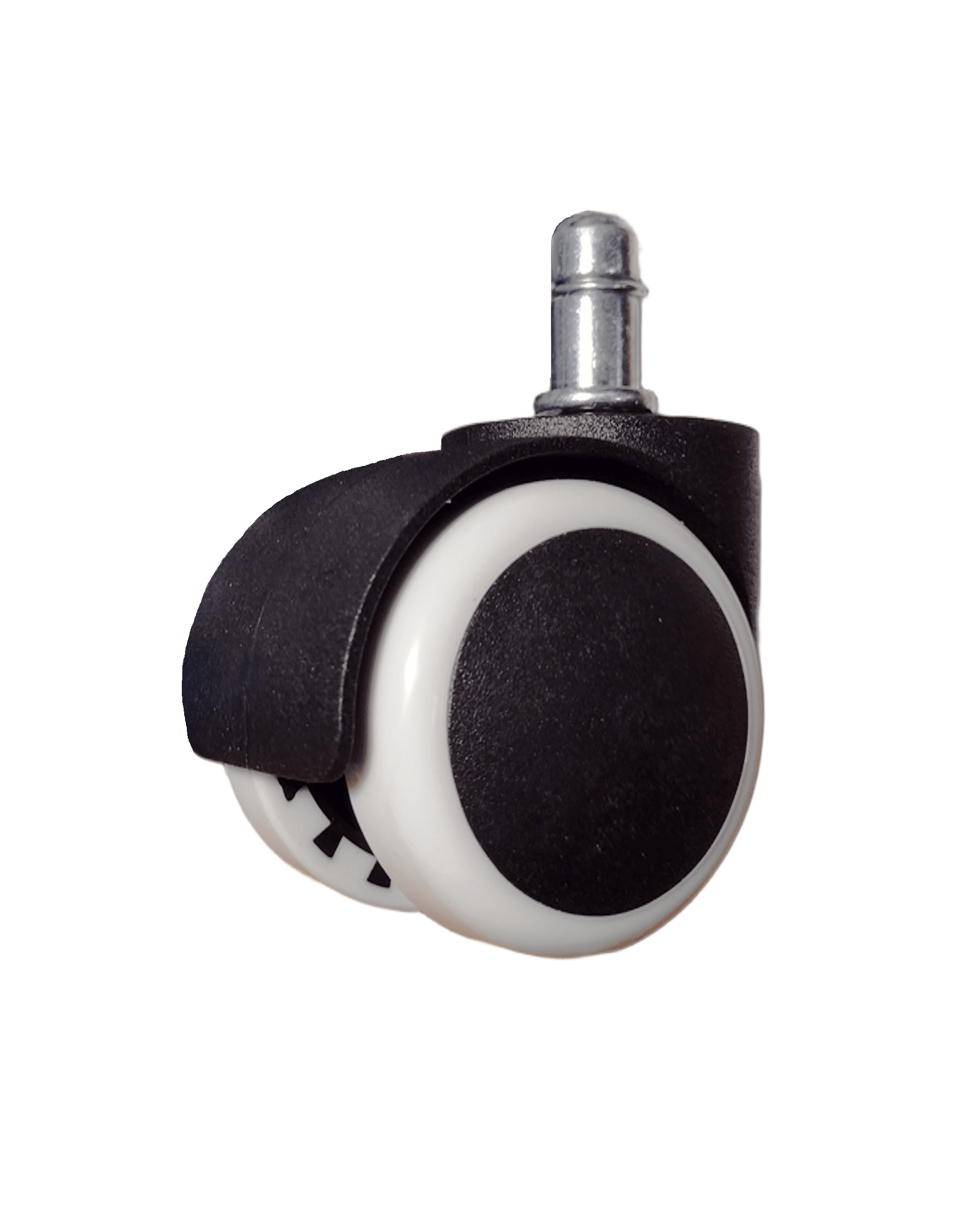 Ролик мебельный резиновый для офисного кресла Fenix D50 мм Белый