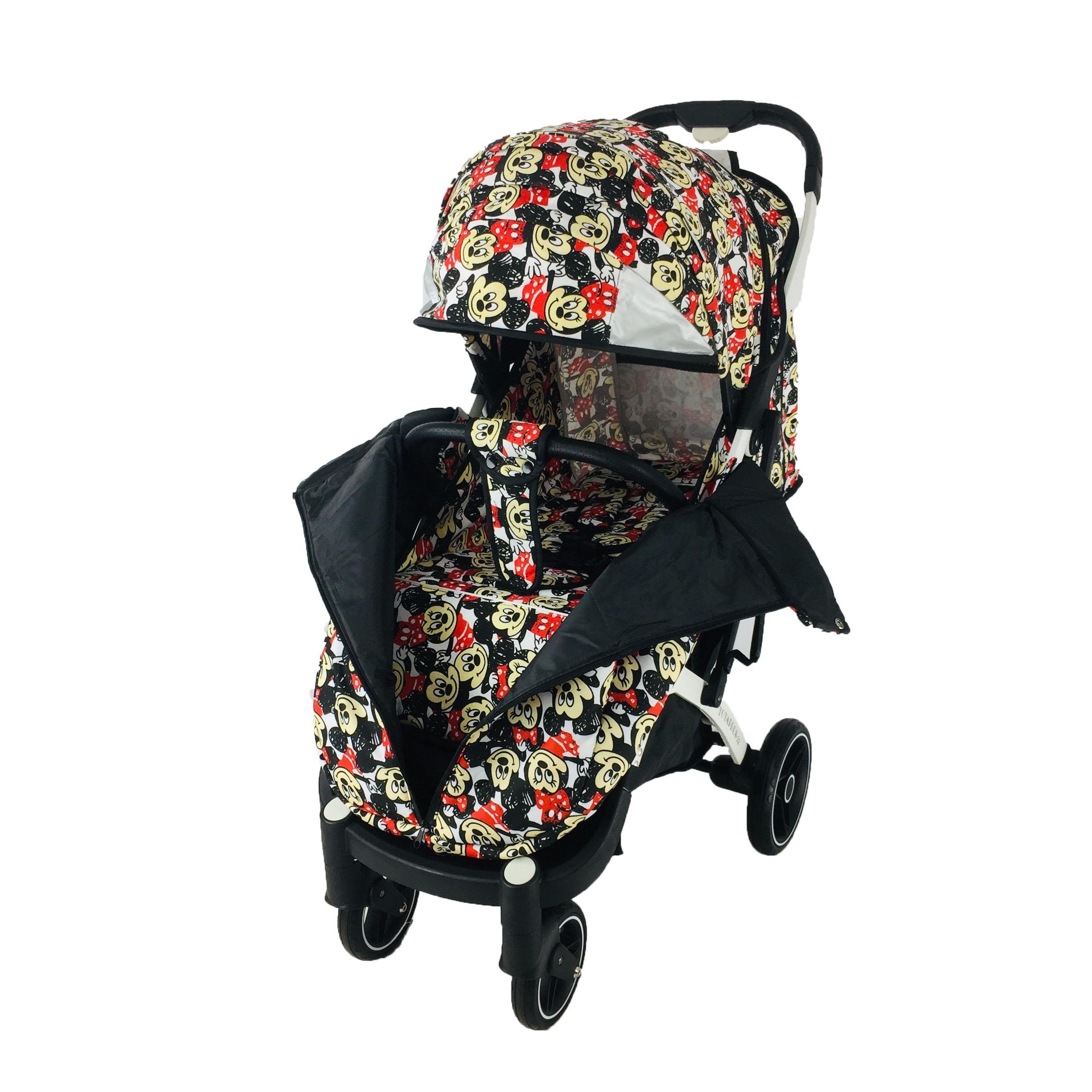 Коляска Yoya Plus Pro-22 Disney minni на білій рамі Червоно-чорний (01125010118) Коляска Yoya Plus Pro-22 Disney minni на білій рамі Червоно-чорний (01125010118)