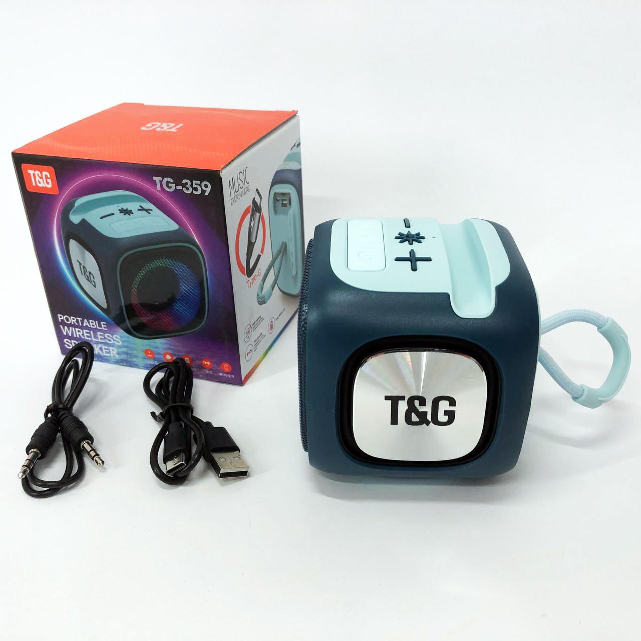 Колонка портативна з підсвічуванням RGB TG359 7W Синій - фото 3 Колонка портативна з підсвічуванням RGB TG359 7W Синій - фото 3