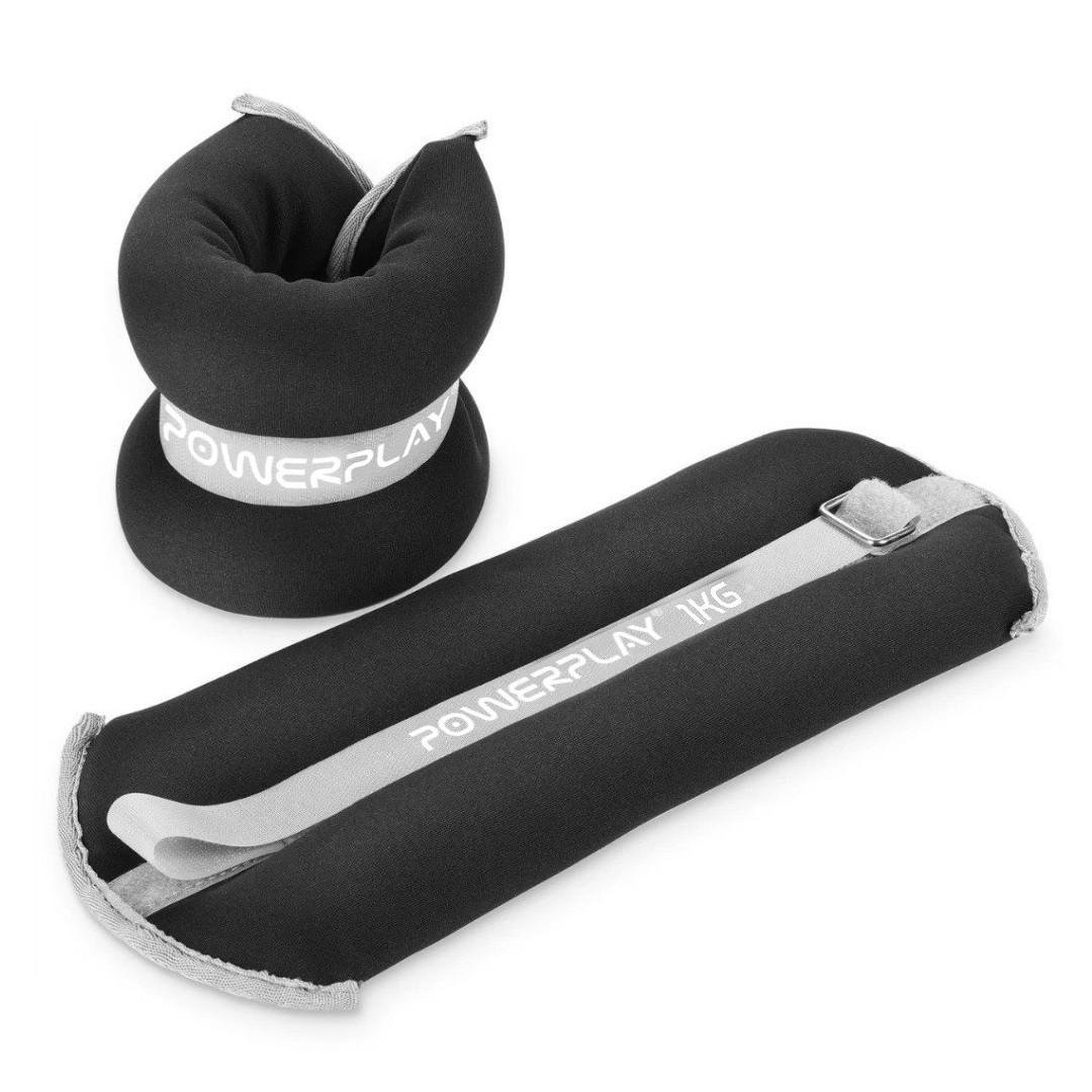 Утяжелители-манжеты для ног и рук PowerPlay PP-4349 Ankle/Wrist Weights 2 шт. 1 кг Черный