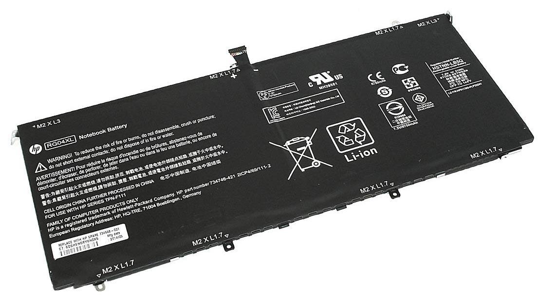 Аккумулятор для ноутбука HP RG04XL Spectre 13-3000 7,5 V 6800 mAh (058529)