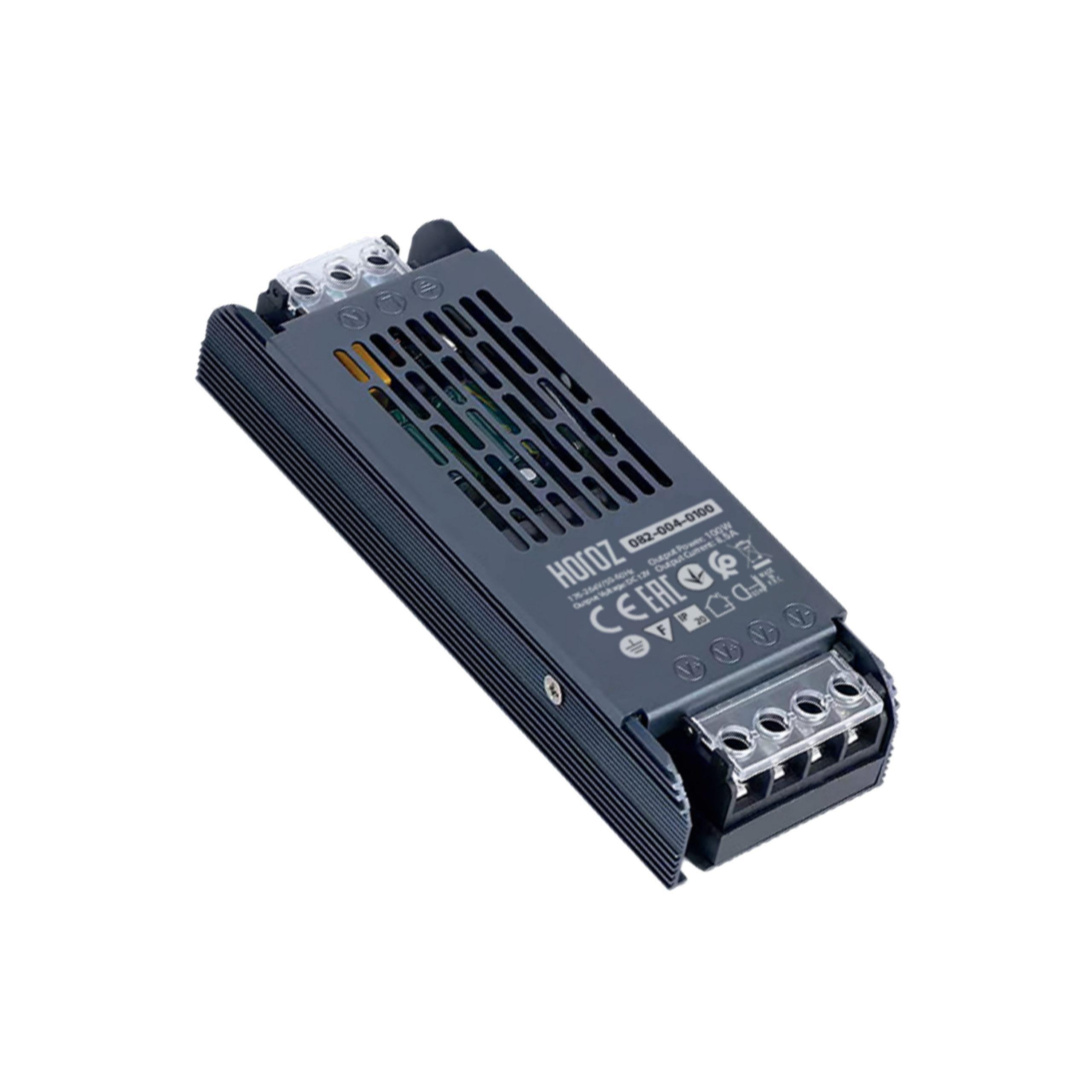 Блок живлення для стрічки HOROZ ELECTRIC Slim VESPA-100 LED 100W 176-264V 8,5A IP20 DC12V (082-004-0100-010)