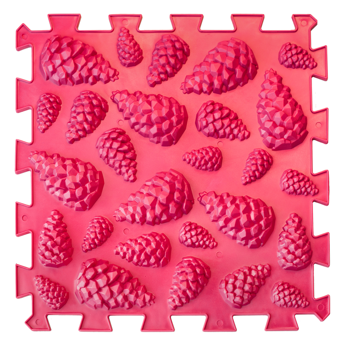 Коврик массажный пазл шишки Розовый