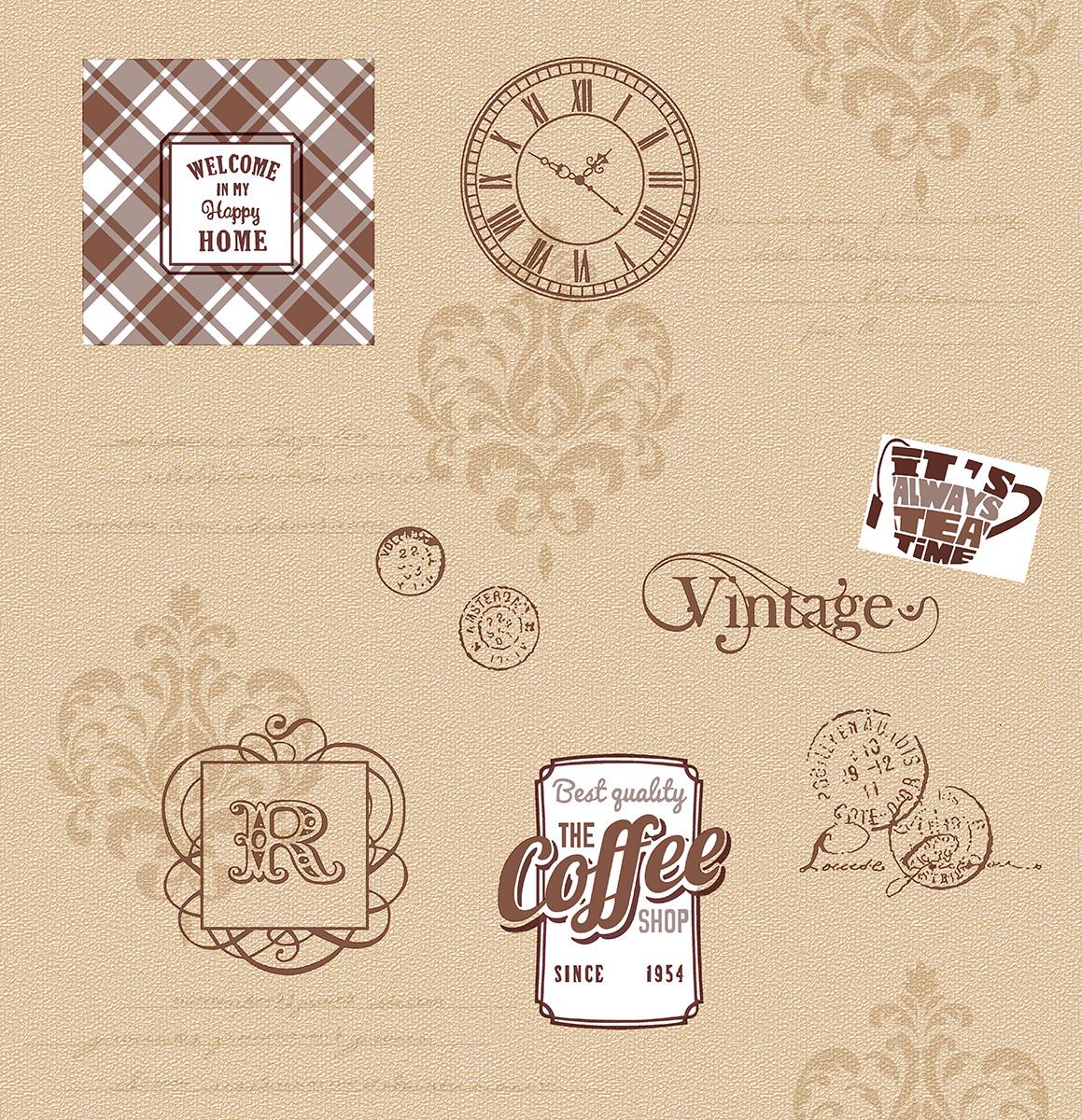 Обои моющиеся Континент 2203 Фарца 0,53x10,05 м Коричневый (2000000570129)