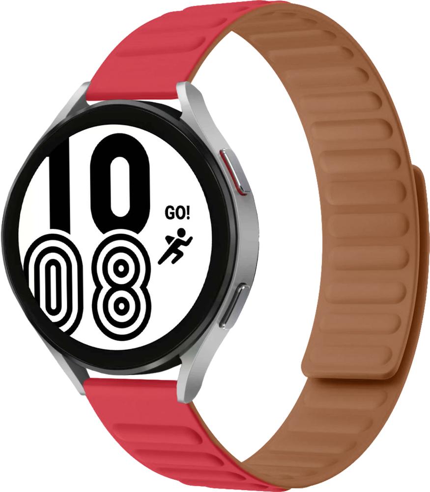 Ремешок Magneter для Galaxy Watch 4 44 мм Red (26615-2D) Ремешок Magneter для Galaxy Watch 4 44 мм Red (26615-2D)