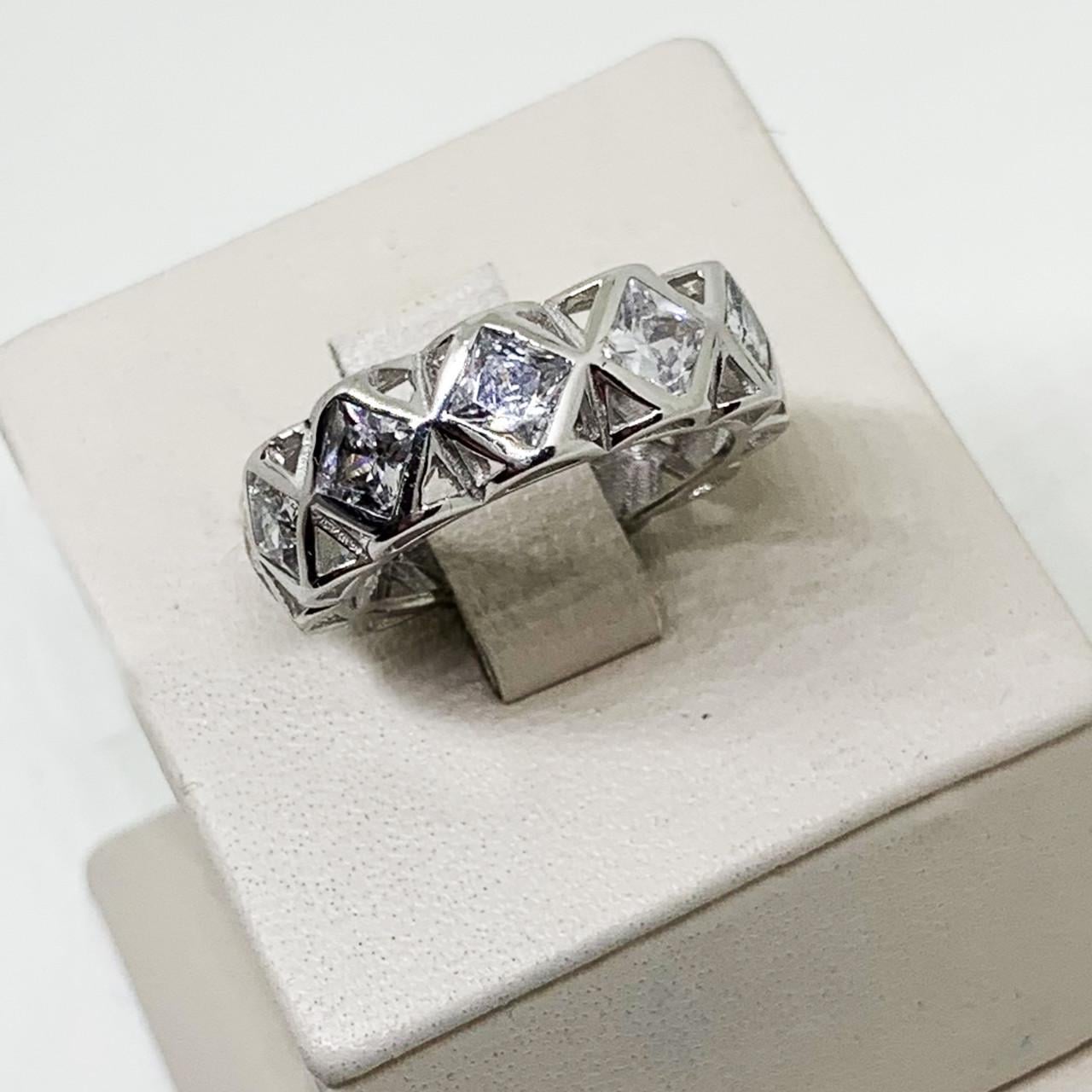 Кольцо серебряное с кубическим цирконием 4,73 г р. 17,5 (1600674236)