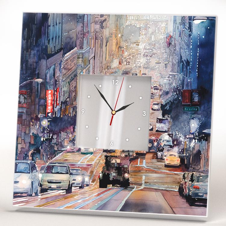Часы картина "Американский мегаполис. США" 260x260 мм (C03643)