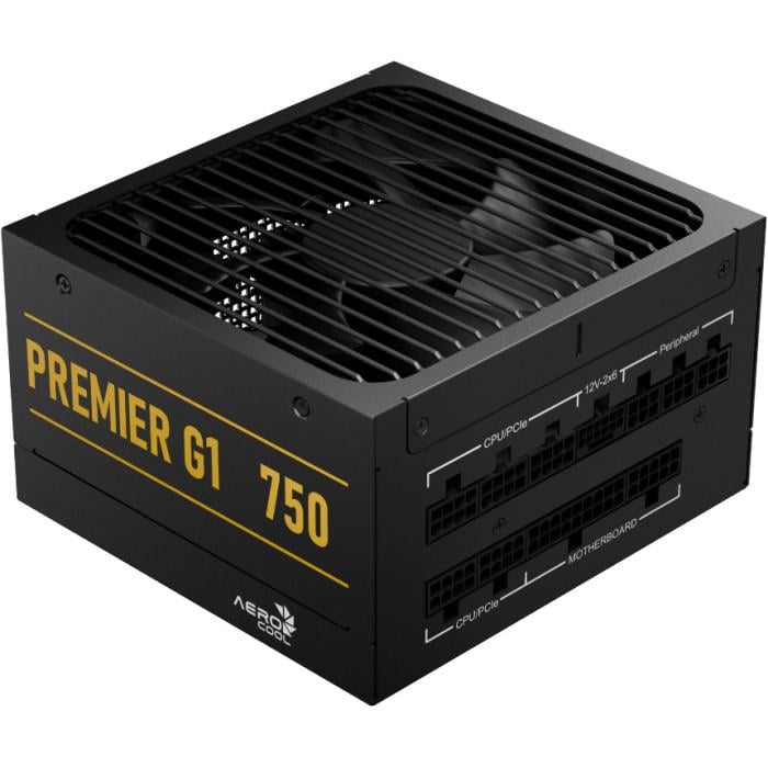 Блок питания AeroCool Premier G1 750 750W ATX 3.1 с вентилятором 135 мм Black (ACPG-PR75FEC.71) Блок питания AeroCool Premier G1 750 750W ATX 3.1 с вентилятором 135 мм Black (ACPG-PR75FEC.71)