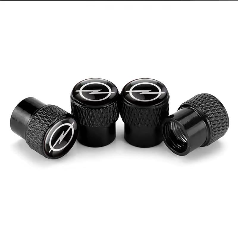 Набір захисних ковпачків на ніпель SUNROZ Caps Opel Rif Metal Black Опель 4 шт. (A67790)