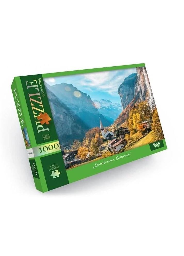 Пазлы детские Danko Toys Lauterbrunnen Switzerland 475х680 мм 1000 элементов (C1000-12-07)