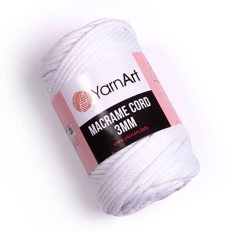 Пряжа YarnArt Macrame Cord 3mm 751 Білий Пряжа YarnArt Macrame Cord 3mm 751 Білий
