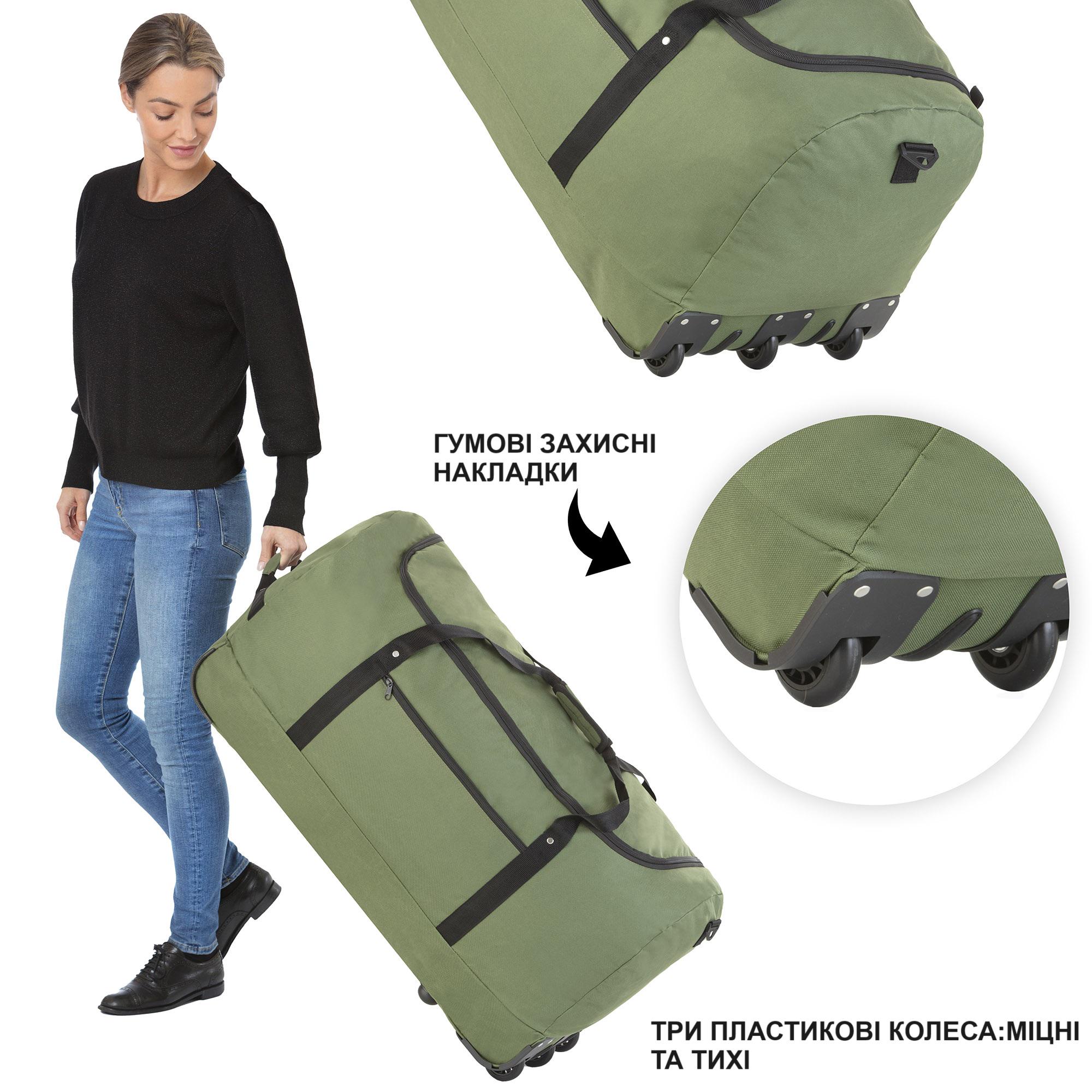 Сумка дорожня на колесах TravelZ Wheelbag 100 Liter Green (603095) - фото 3