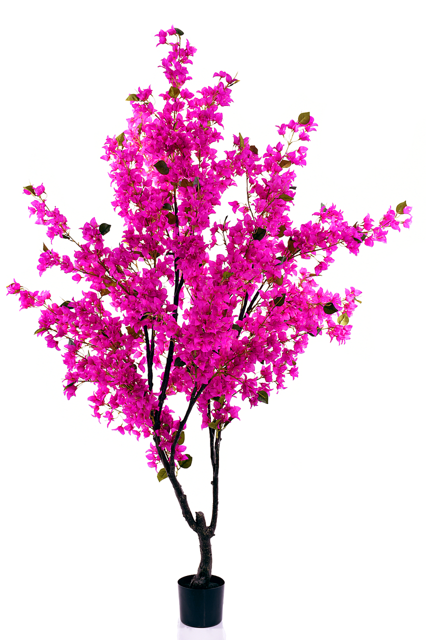 Искусственное растение Дерево бугенвилия в горшке 210 см Розовый