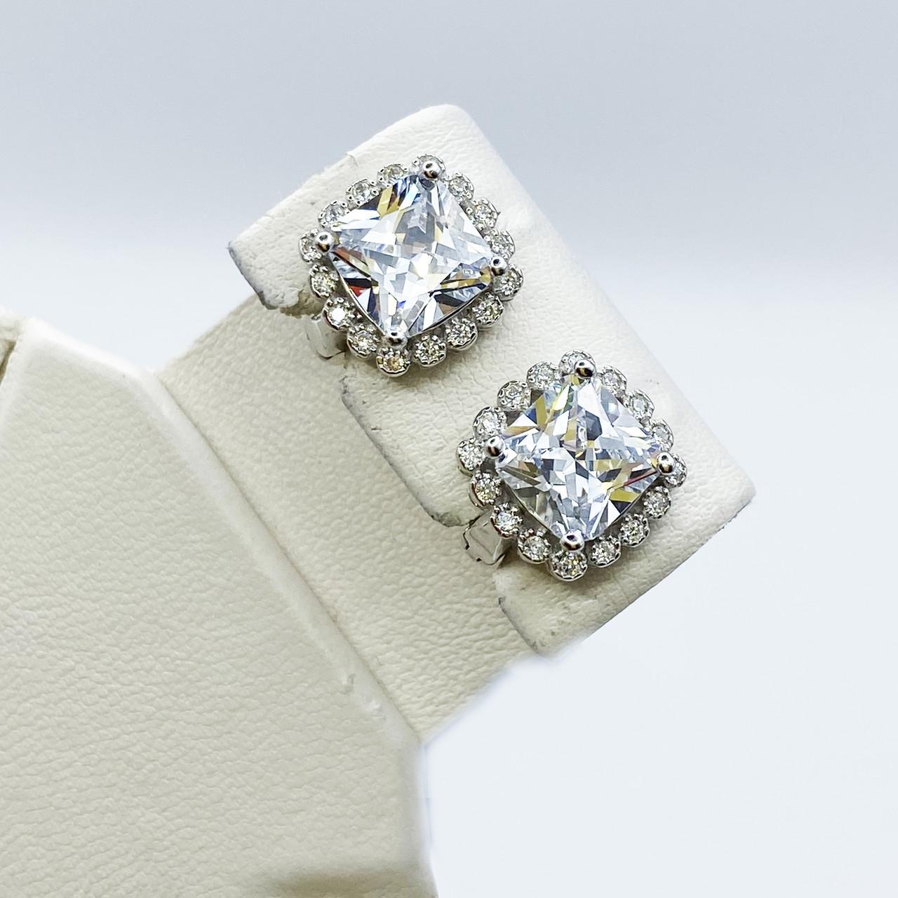 Серьги серебряные с кубическим цирконием 5,53 г (2182383150)