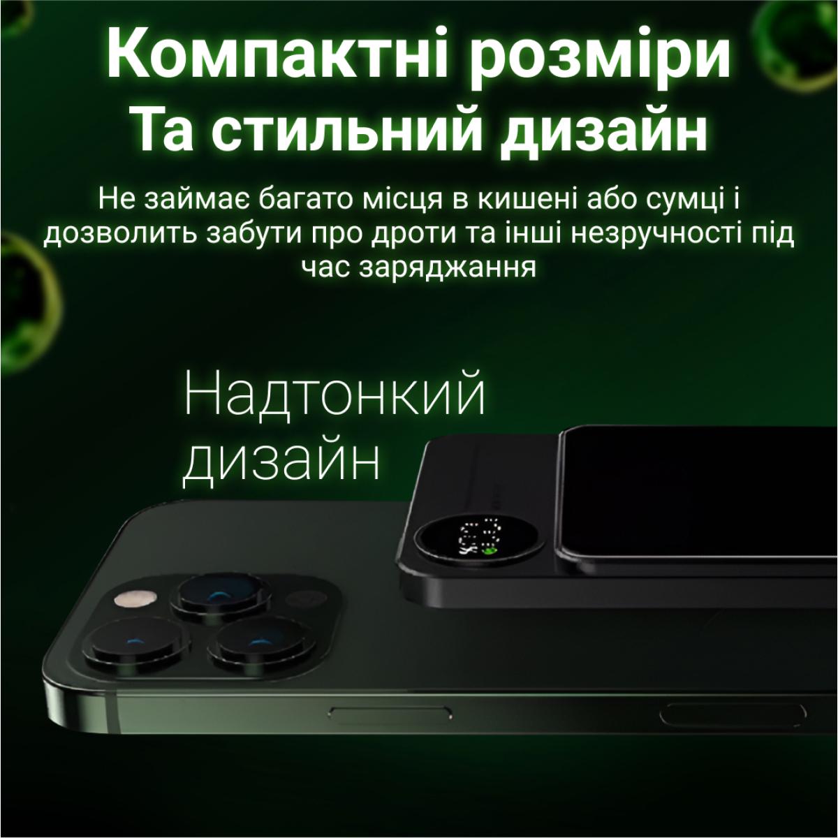 Повербанк 5000 mAh з бездротовою зарядкою USB-C/USB-A (20973064) - фото 2