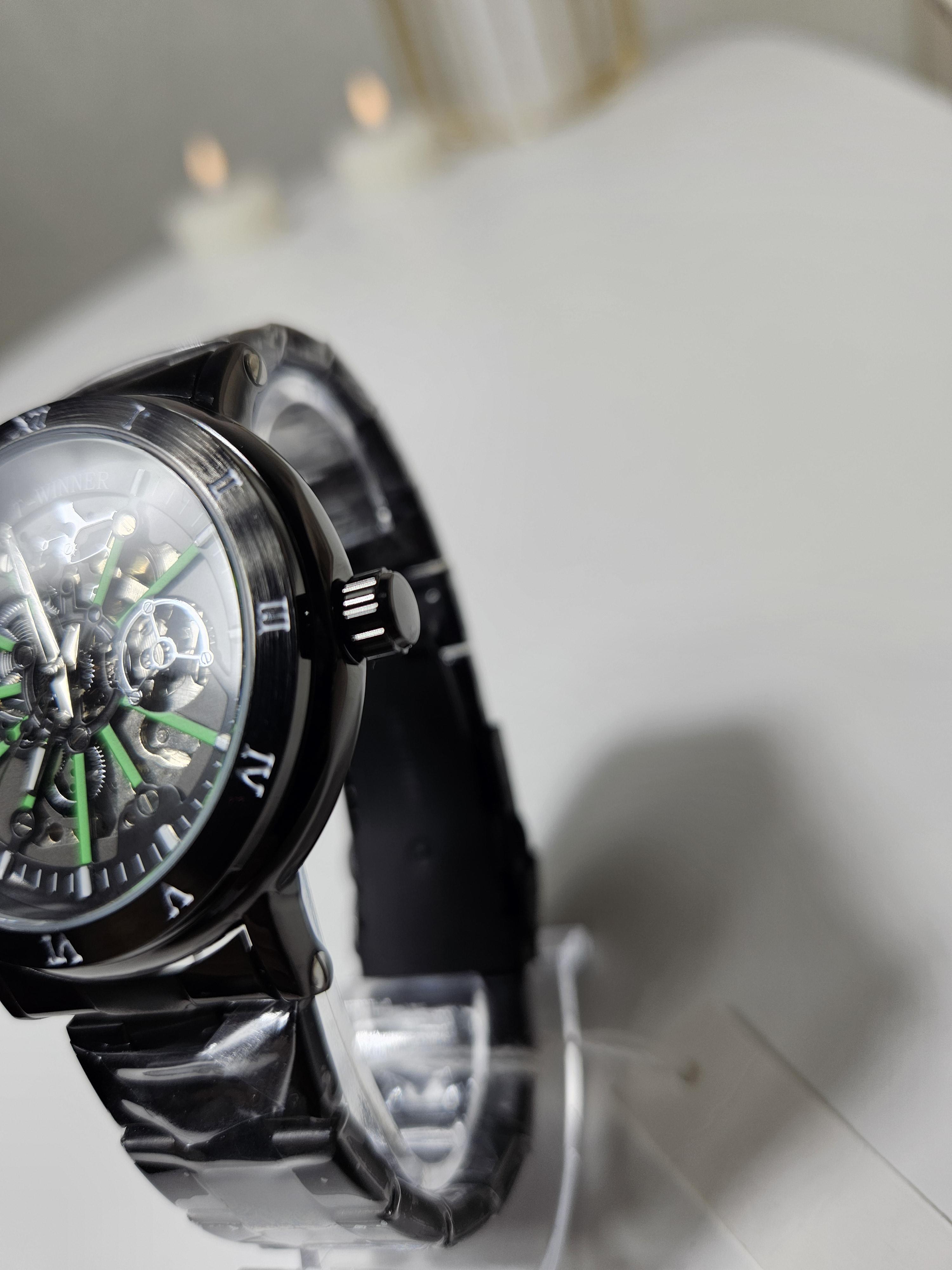 Наручний годинник чоловічий механічний Winner BL-GR (0200) - фото 4 Наручний годинник чоловічий механічний Winner BL-GR (0200) - фото 4