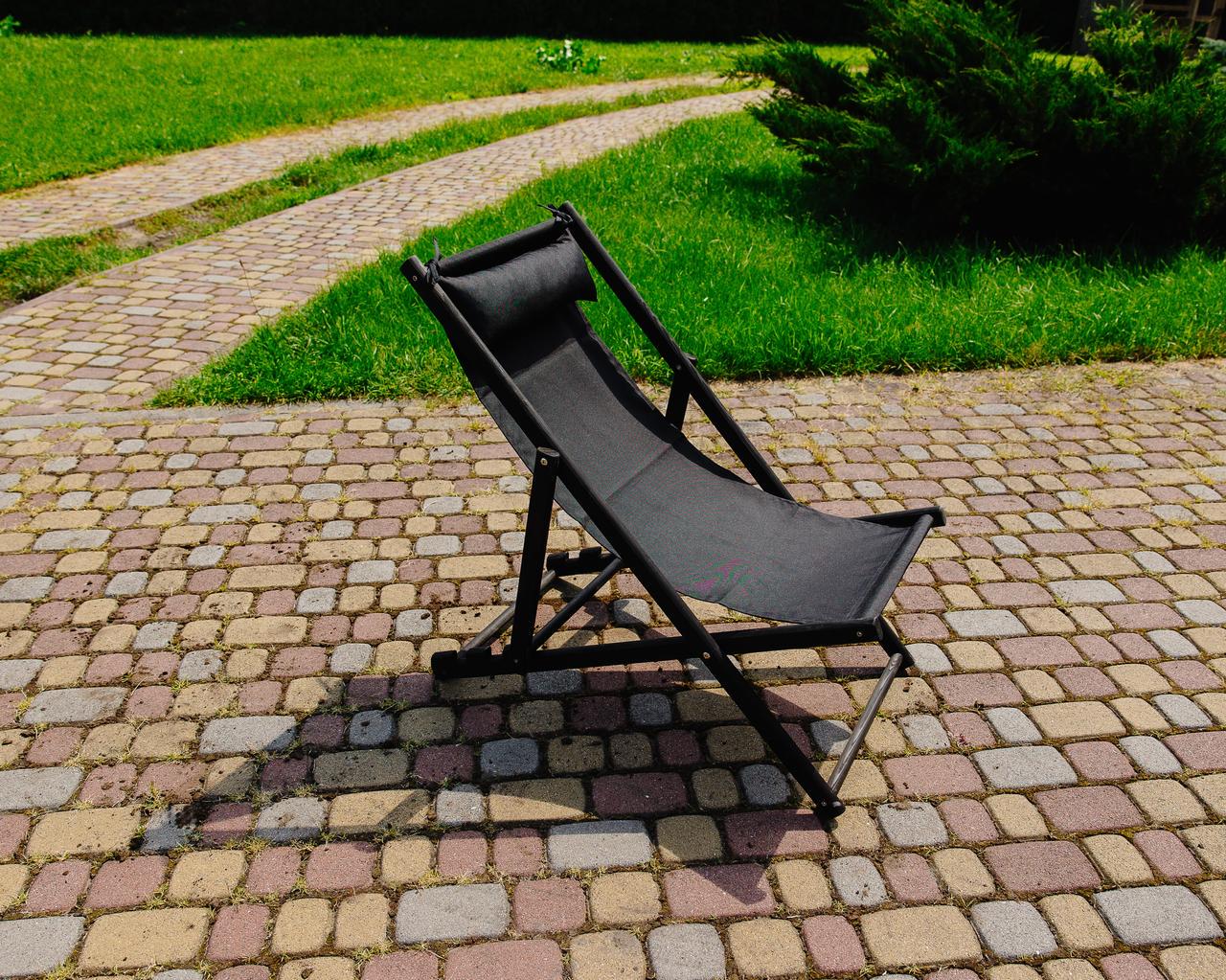 Шезлонг для дачи тканевый XRmaster с подушкой Черный/Черный (0001753) - фото 4 Шезлонг для дачи тканевый XRmaster с подушкой Черный/Черный (0001753) - фото 4