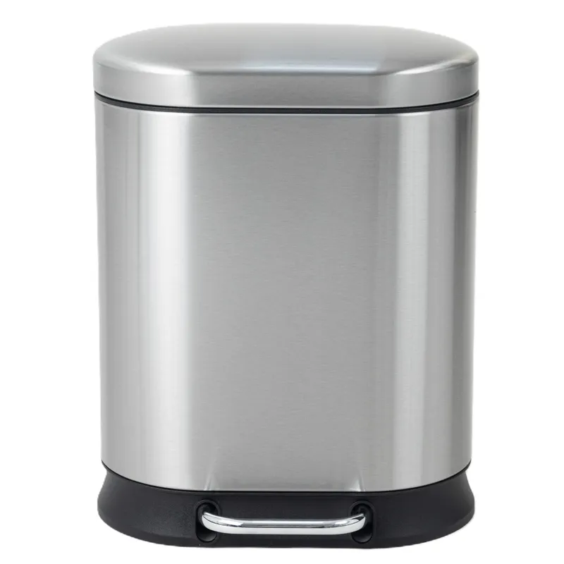 Мусорное ведро овальное MIXXUS Premium Strong-TC0105 SS Color с плавным закрыванием 5 л Нержавеющая сталь