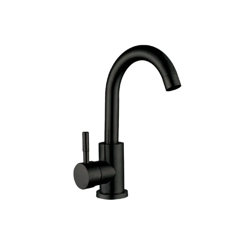 Смеситель для умывальника Champion SUS-011-B Black из нержавеющей стали SUS304 (CH0346)