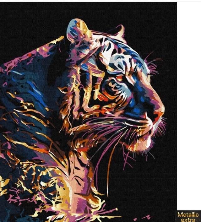 Картина по номерам Идейка Прекрасный зверь с красками металлик extra 40х50 см (KHO6520)