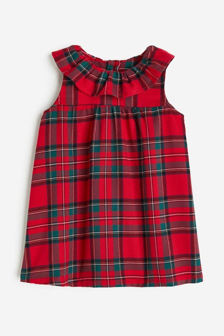 Платье H&M 1164786 Клеточка 80 см Красный