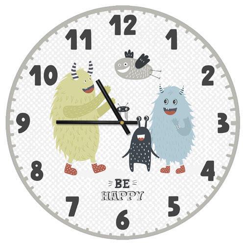 Часы настенные круглые Presentville Be happy 36 см (CHR P 20A006)