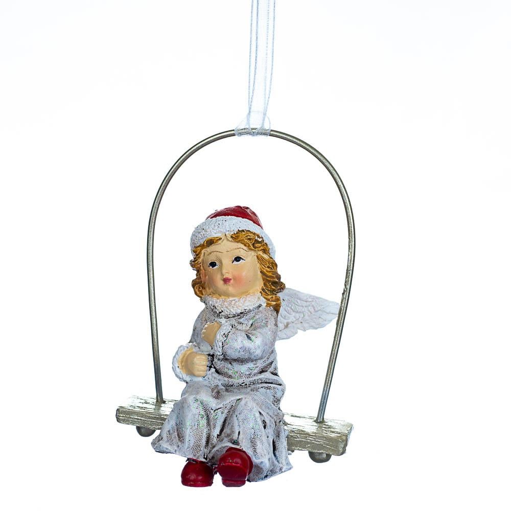 Новогодняя подвеска Elisey Ангелочек на качели 4 шт. (2007-027)