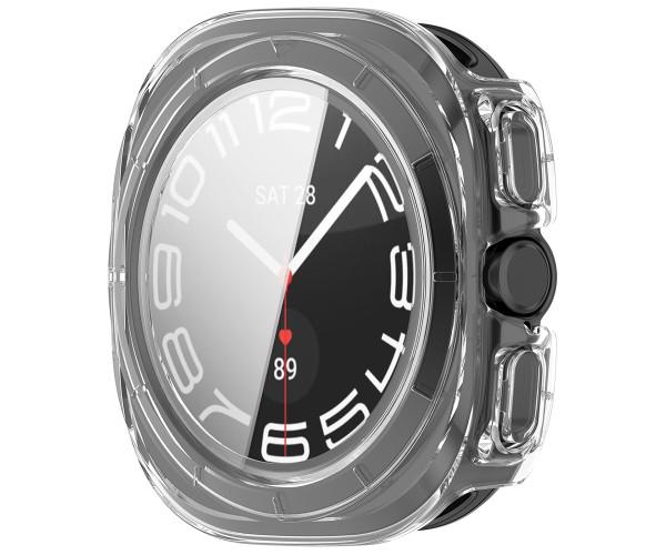 Чехол с защитным стеклом Protective Cover with Glass для Samsung Galaxy Watch Ultra 47 мм Прозрачный