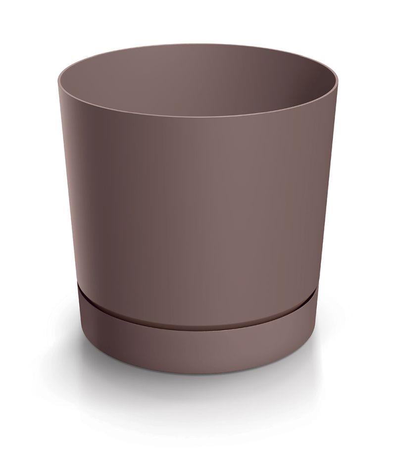 Горшок для цветов Prosperplast Tubo P круглый с подставкой 14,8х14,8х14,7 см Марсала (66897-4985)