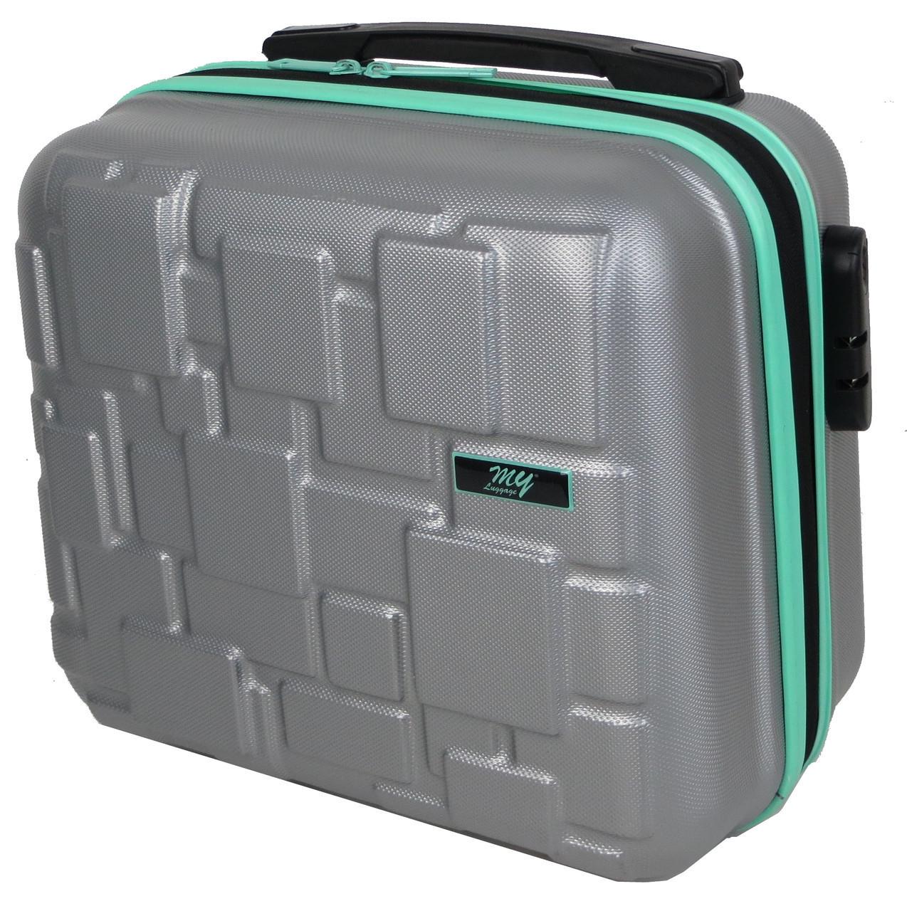 Бьюті-кейс дорожній My luggage S1645435 із кодовим замком 16 л Сріблястий