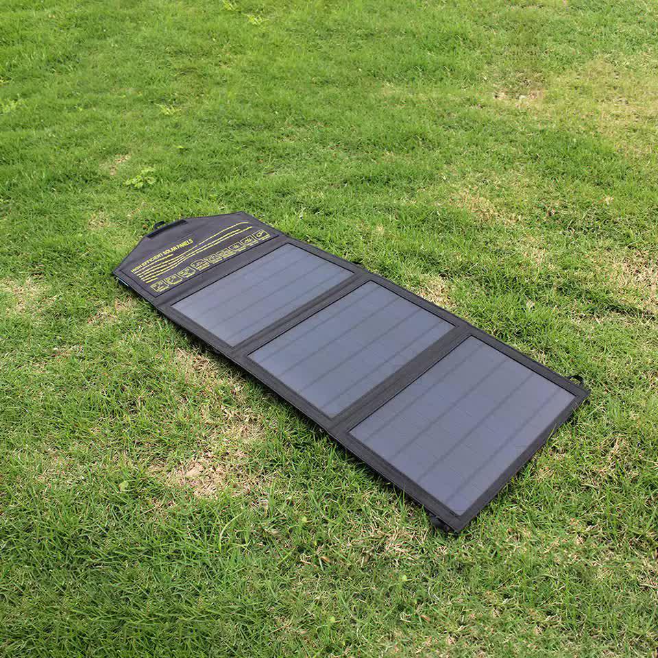 Панель сонячна складна портативна VHG SPW19 Foldable Solar Panel 40 W Black - фото 4