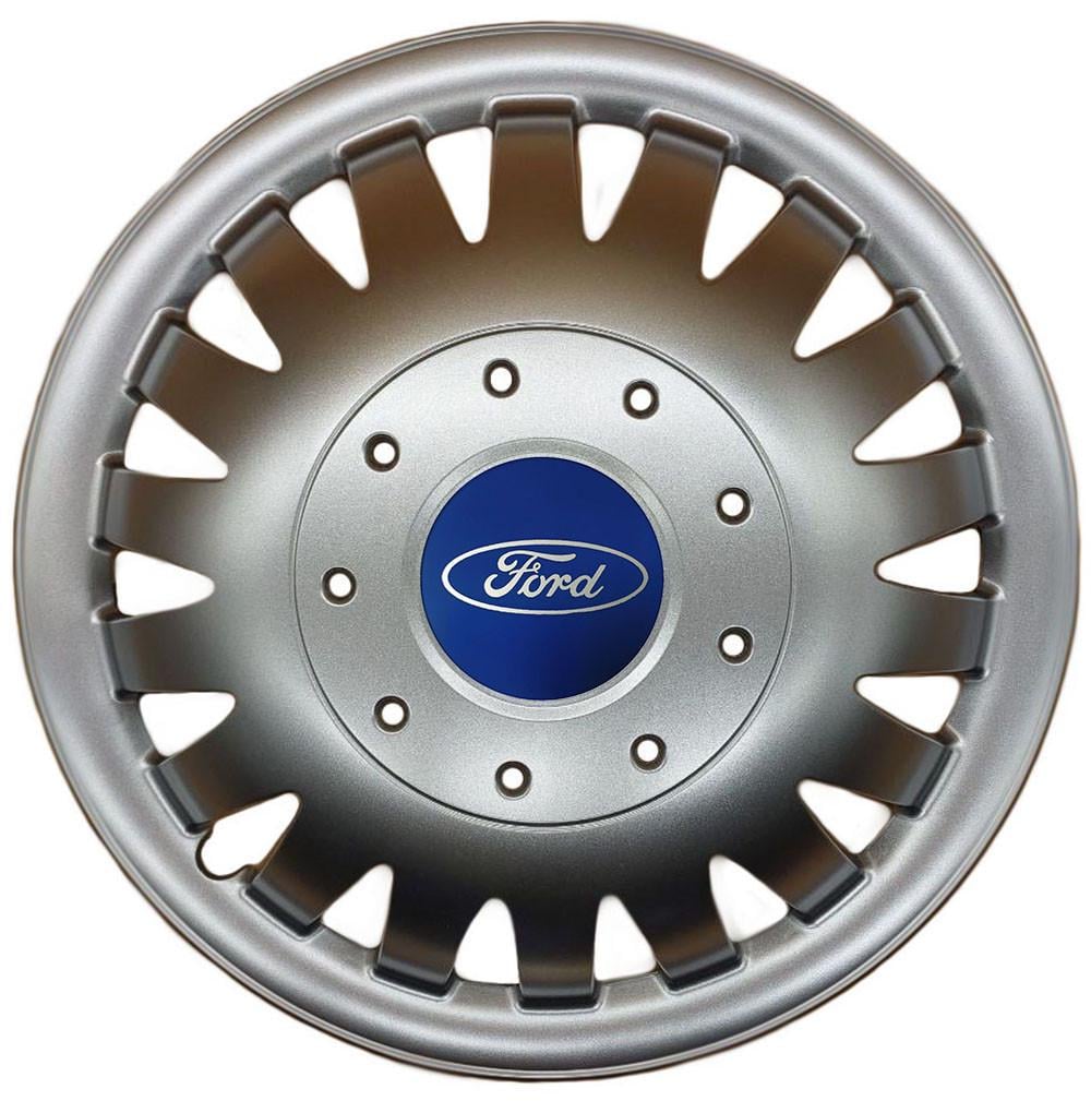 Колпаки SJS 320 с логотипом Ford R15 4 шт. Серебристый