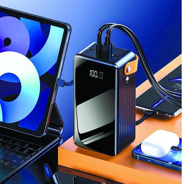 Портативна батарея зовнішня Power Bank 60000 mAh з ліхтариком DX-103S - фото 6