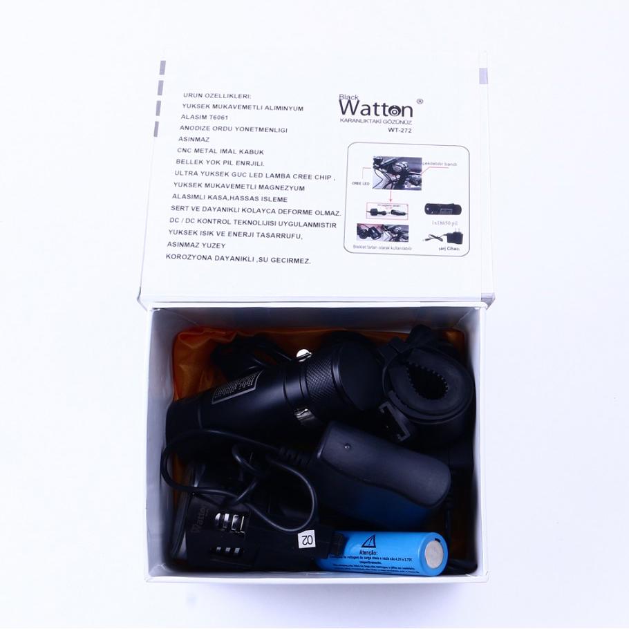 Ліхтар для велосипеда Watton WT-272 Cree T6 передній акумуляторний світлодіодний - фото 4