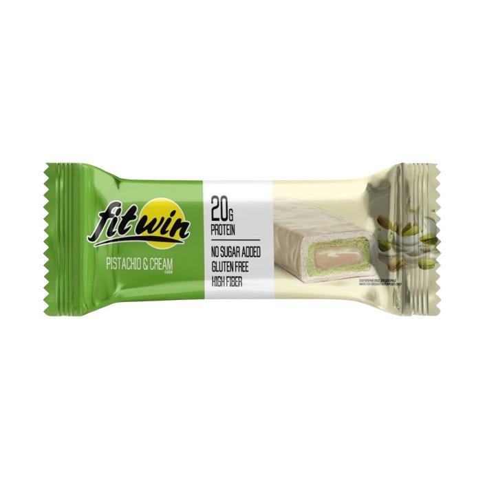 Протеиновый батончик 20 г белка без добавленного сахара FitWin Bar 60 г Фисташка/Крем