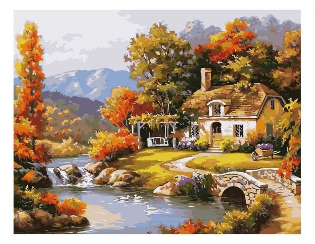 Картина по номерам Strateg У воды 40x50 см (VA-2218)