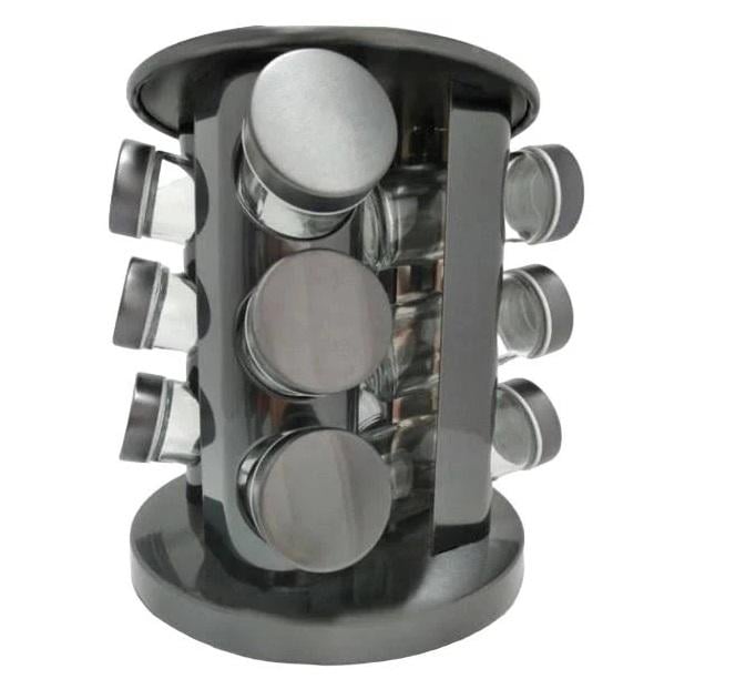 Набор для специй BN-142-9 круглая подставка 13 пр. Серебряный (10709776)