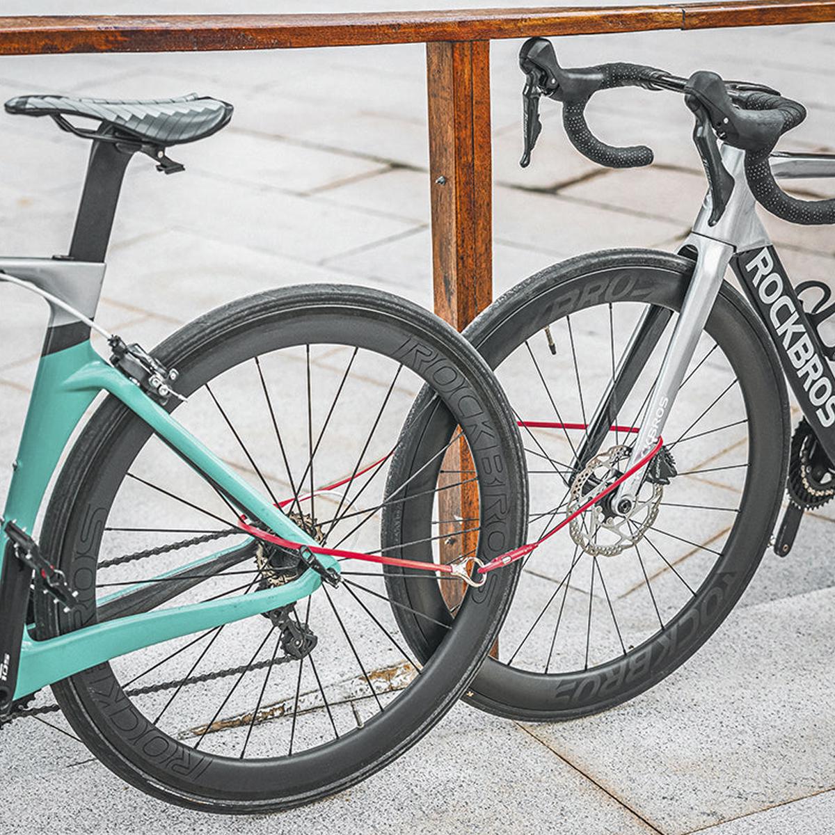 Замок тросовый велосипедный с кодом ROCKBROS L50115 3CDL 150 см Красный (RB-3CDL-5203) - фото 7