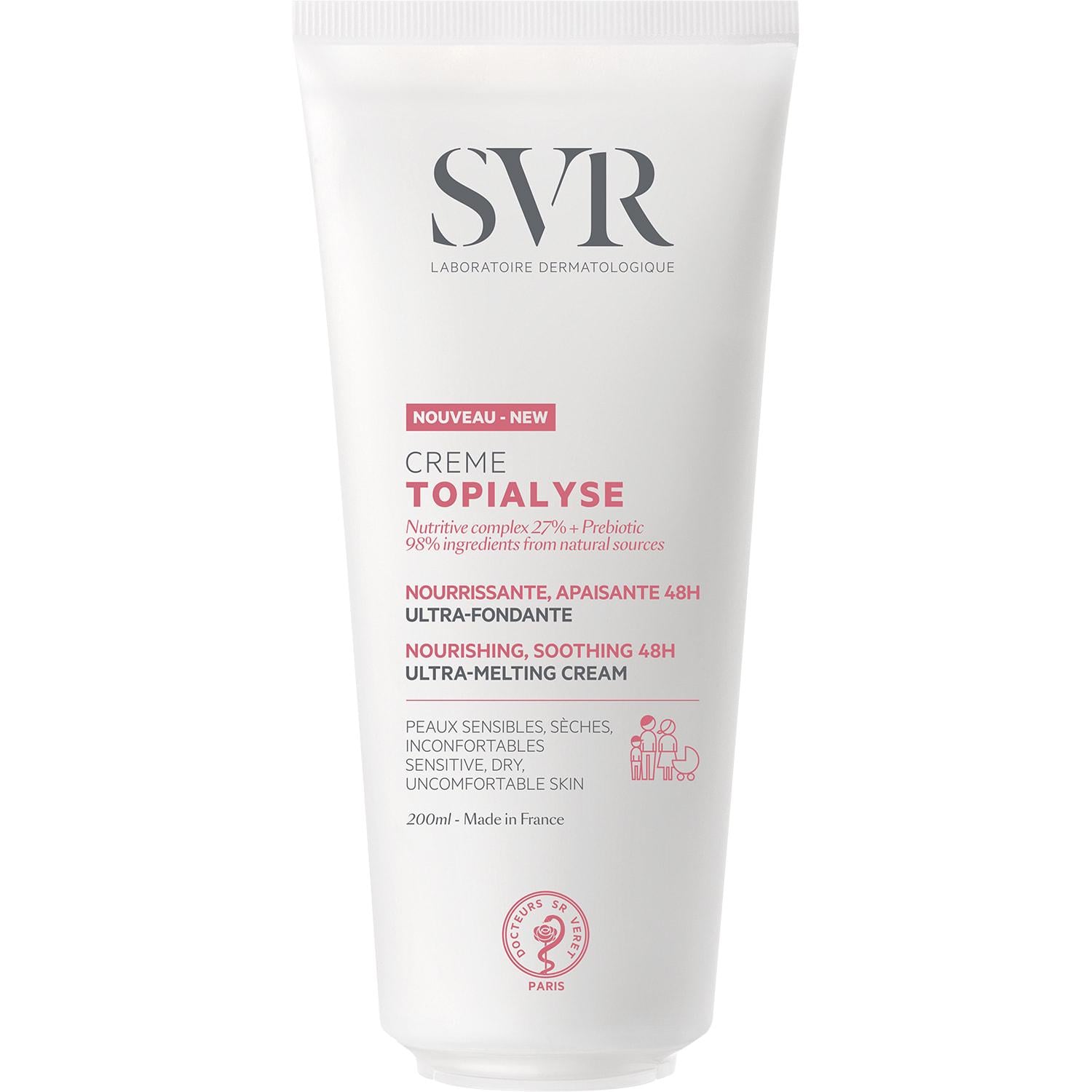 Крем увлажняющий SVR Topialyse Cream для лица и тела 200 мл (1465302307)