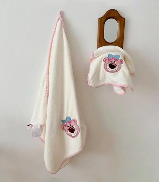 Полотенца детские Lotso Bear для купания в ванну для лица и тела Белый Полотенца детские Lotso Bear для купания в ванну для лица и тела Белый