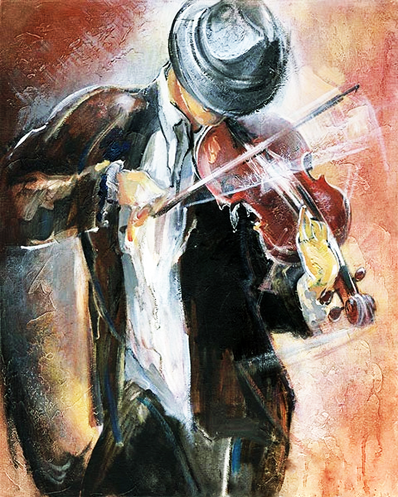 Алмазная мозаика Чарівний діамант Играла скрипка 40x50 см (КДИ-1355)
